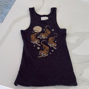 Free People Charcoal Ribbed Tank